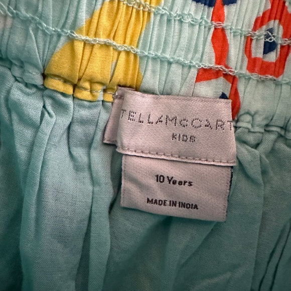 STELLA MCCARTNEY Kids Girls Printed Pleated Cotton Skirt 10Y - Picture 3 of 4